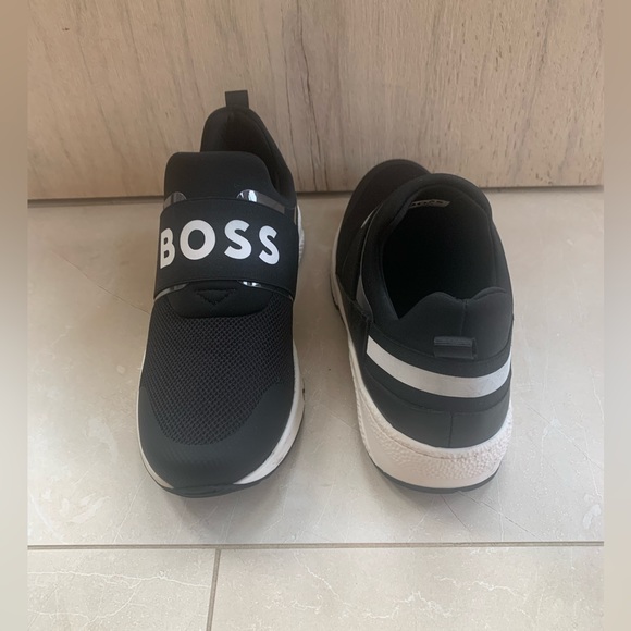 Boss boys logo strap slip on sneakers, size 38 Eu US 5.5 - Picture 2 of 7